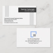 Minimale grijze verticale lijnen visitekaartje (Voorkant / Achterkant)