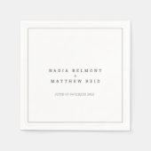 Minimale grijze, verticale tekstbruiloft servet (Voorkant)