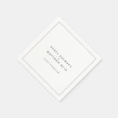 Minimale grijze, verticale tekstbruiloft servet (Hoek)