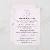 Minimale grijze Waterverf Lovevogels bruiloft URL Informatiekaartje (Voorkant / Achterkant)