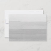 Minimale grijze Waterverf Ombre Wedding RSVP Kaart (Achterkant)