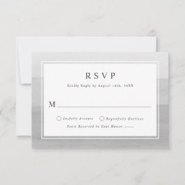 Minimale grijze Waterverf Ombre Wedding RSVP Kaart
