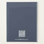 Minimale grijze witte dumbbell motto trainingssche planner (Achterkant)