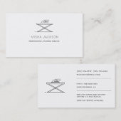 Minimale grijze witte, professionele ronding visitekaartje (Voorkant / Achterkant)