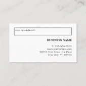 Minimale grijze witte tanden tandarts afspraak visitekaartje (Achterkant)