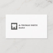 Minimale grijze witte tanden tandarts afspraak visitekaartje (Voorkant)