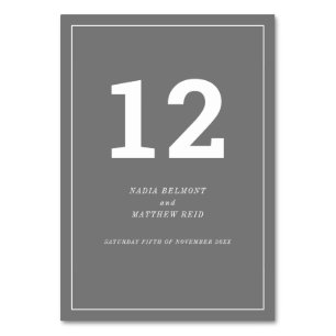 Minimale grijze witte verticale tekst bruiloft of kaart