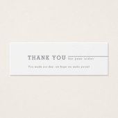 Minimale grijze zakelijke logo dank u tussenkomst mini visitekaartjes (Voorkant)