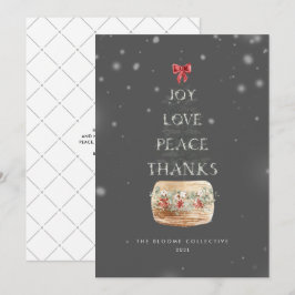 Minimale grijze zilversneeuwdebedekking feestdagenkaart