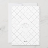 Minimale grijze zilversneeuwdebedekking feestdagenkaart (Achterkant)