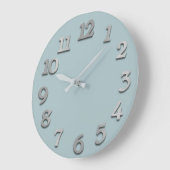 Minimale grijze zilverwitte pasta grote klok (Hoek)