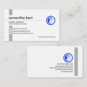 Minimale Grijze Zuid Lusje Startstichter CEO Visitekaartje (Voorkant / Achterkant)