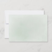 Minimale groen botanische rustieke bruiloft QR-cod RSVP Kaartje (Achterkant)