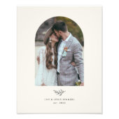 Minimale groen bruiloft familie foto afdruk (Voorkant)