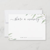 Minimale groen delen een geheugenkaart bedankkaart (Voorkant)