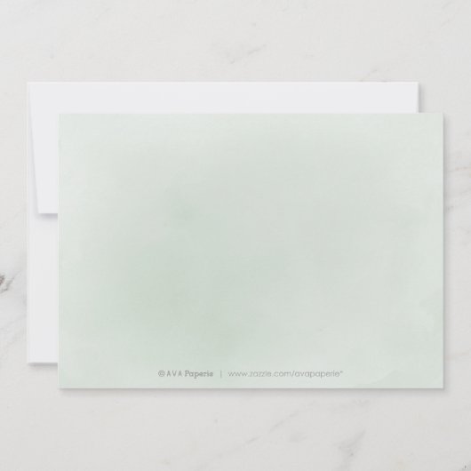 Minimale groen foto bruiloft bespaar de datum kaart (Achterkant)