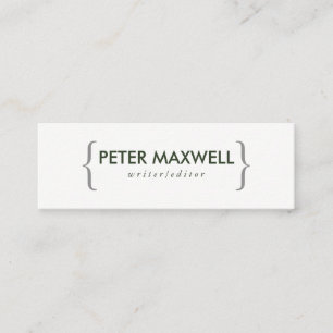 Minimale Groen met Brackets Mini Visitekaartje