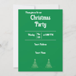 Minimale Groen met Witte Tekst Kerstfeest Kaart