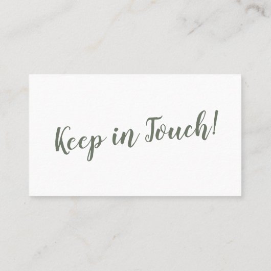 Minimale Groen op Witte Verandering van de Kaart v Visitekaartje (Achterkant)