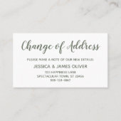 Minimale Groen op Witte Verandering van de Kaart v Visitekaartje (Voorkant)