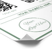 Minimale groene 2 QR codes zakelijke scan te betal Poster (Hoek)