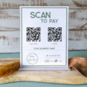 Minimale groene 2 QR codes zakelijke scan te betal Poster