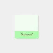 Minimale Groene Achtergrond + Maroon Elegant Naam Post-it® Notes (Voorkant)