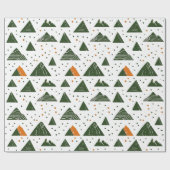 Minimale, groene berg cadeaupapier (Vlak)