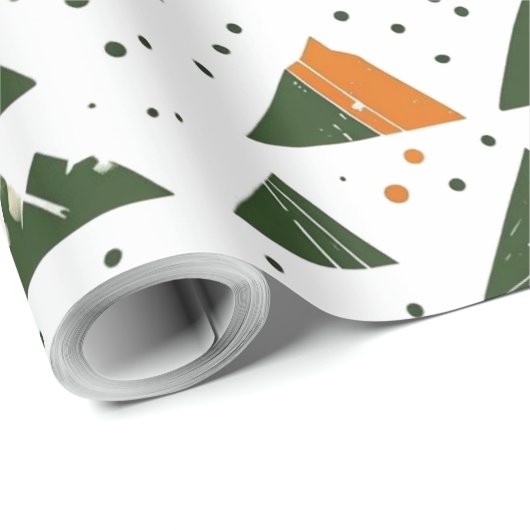 Minimale, groene berg cadeaupapier (Rol Hoek)