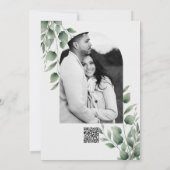 Minimale groene bladeren moderne witte dank je kaart (Achterkant)