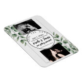 Minimale groene bladeren moderne witte Save the Da Magneet (Rechterzijde)