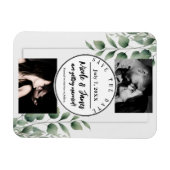 Minimale groene bladeren moderne witte Save the Da Magneet (Horizontaal)