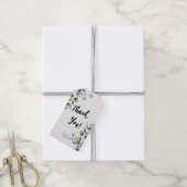 Minimale groene bladeren moderne witte trouw cadeaulabel (Met Touw)