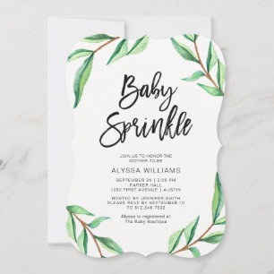 Minimale groene bladeren op witte Baby sprinkhaan Kaart