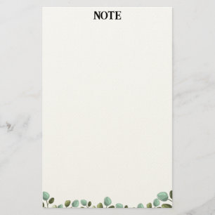Minimale groene botanische briefpapier