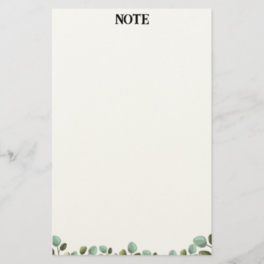 Minimale groene botanische briefpapier (Voorkant)