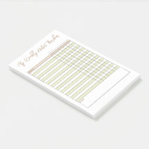 Minimale groene bruine weekly Habit Tracker Notes