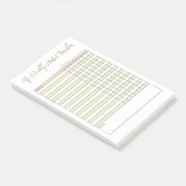Minimale groene bruine weekly Habit Tracker Notes