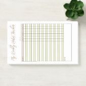 Minimale groene bruine weekly Habit Tracker Notes (Kantoor)
