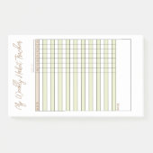 Minimale groene bruine weekly Habit Tracker Notes (Voorkant)