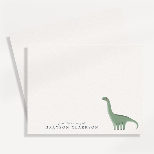 Minimale Groene Dinosaurius Babykamer Notitiekaart Kaart