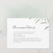 Minimale groene eenvoudige botanische accommodatie informatiekaartje (Voorkant / Achterkant)