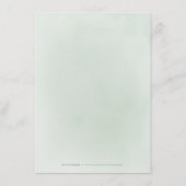 Minimale groene eenvoudige botanische bruiloft informatiekaartje (Achterkant)