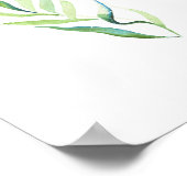 Minimale groene en witte botanische afdrukken poster (Hoek)
