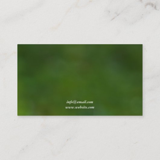 Minimale groene en witte vlindermassagetherapie visitekaartje (Achterkant)