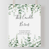 Minimale groene eucalyptus Deze kaars brandt het b Poster