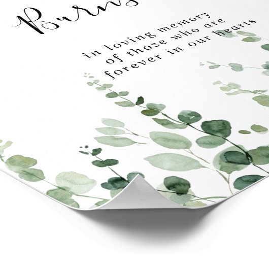 Minimale groene eucalyptus Deze kaars brandt het b Poster (Hoek)