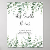 Minimale groene eucalyptus Deze kaars brandt het b Poster (Voorkant)