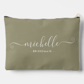Minimale groene Eucalyptus gepersonaliseerde bruid Etui (Achterkant)