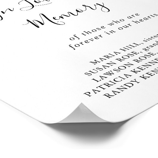 Minimale groene eucalyptus in het liefdevol geheug poster (Hoek)